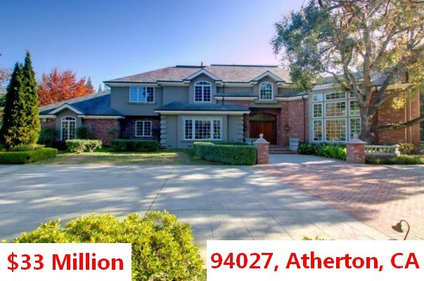 Top 100 Most Expensive Zip Codes in US by Forbes in 2013-Rank no.1-94027, Atherton, CA