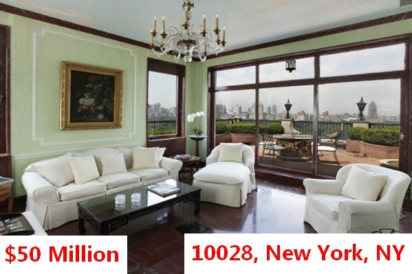 Top 100 Most Expensive Zip Codes in US by Forbes in 2013-Rank no.43-10028, New York, NY