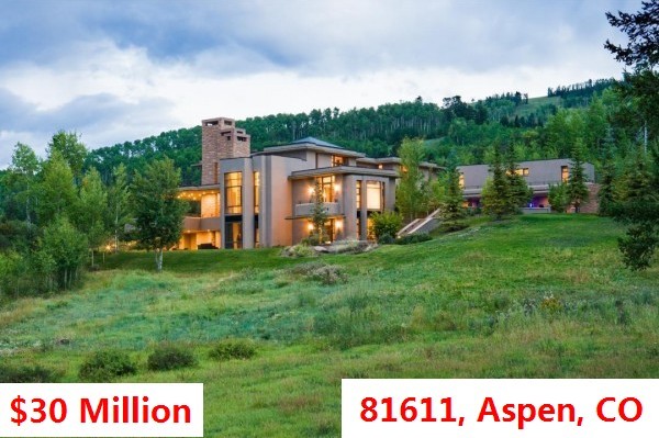 Top 100 Most Expensive Zip Codes in US by Forbes in 2013-Rank no.11-81611, Aspen, CO