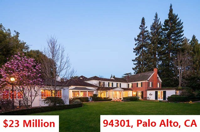 The Top 100 Most Expensive ZIP Codes in US by Forbes in 2013-Rank no.39-94301, Palo Alto, CA
