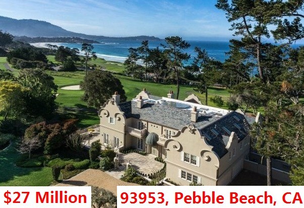 The Top 100 Most Expensive ZIP Codes in US by Forbes in 2013-Rank no.64-93953, Pebble Beach, CA