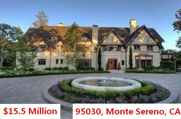 The Top 100 Most Expensive ZIP Codes in US by Forbes in 2013-Rank no.22-95030, Monte Sereno, CA