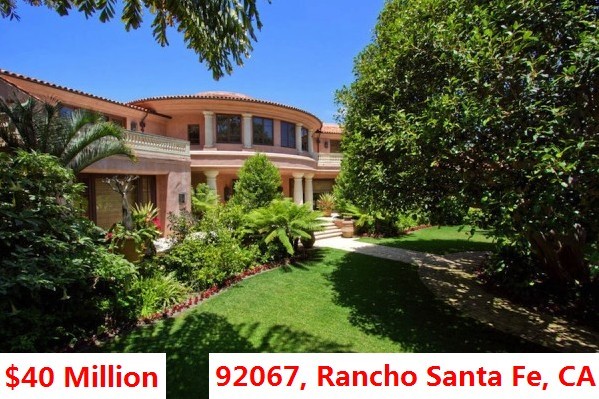 Top 100 Most Expensive Zip Codes in US by Forbes in 2013-Rank no.29-92067, Rancho Santa Fe, CA