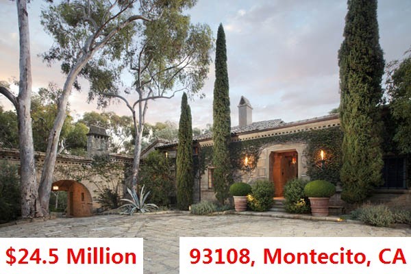 Top 100 Most Expensive Zip Codes in US by Forbes in 2013-Rank no.17-93108, Montecito, CA