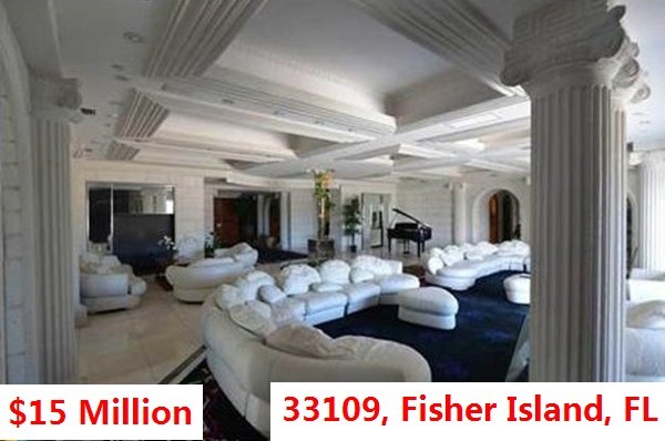 The Top 100 Most Expensive ZIP Codes in US by Forbes in 2013-Rank no.30-33109, Fisher Island, FL