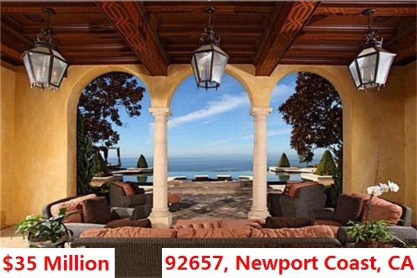 The Top 100 Most Expensive ZIP Codes in US by Forbes in 2013-Rank no.18-92657, Newport Coast, CA