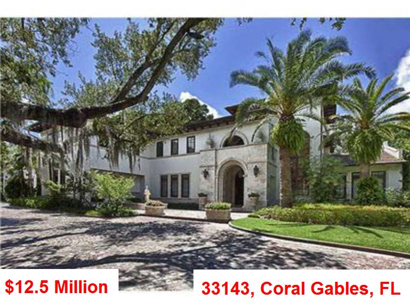 Top 100 Most Expensive Zip Codes in US by Forbes in 2013-Rank 51-33143, Coral Gables, FL