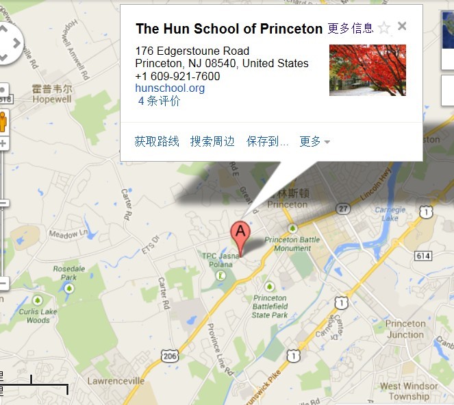普林斯顿大学地理位置图片