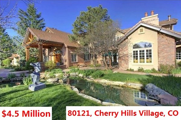 Top 100 Most Expensive Zip Codes in US by Forbes in 2013-Rank no.58 – 80121, Cherry Hills Village, CO