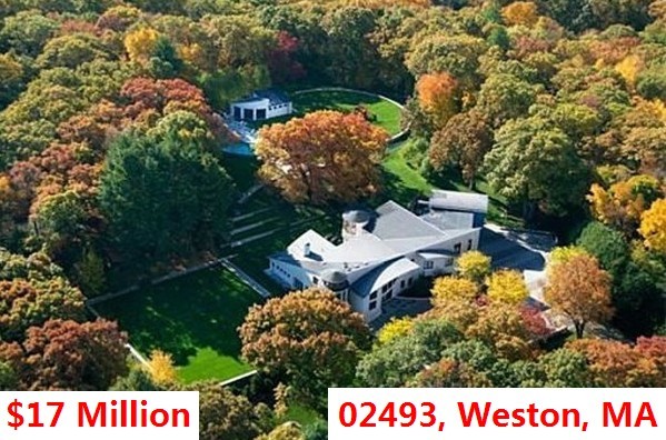 Top 100 Most Expensive Zip Codes in US by Forbes in 2013-Rank no.82- 02493, Weston, MA
