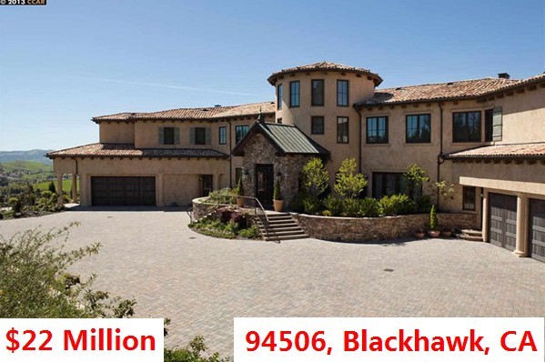 Top 100 Most Expensive Zip Codes in US by Forbes in 2013-Rank no.86 – 94506, Blackhawk, CA