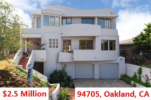 Top 100 Most Expensive Zip Codes in US by Forbes in 2013-Rank no.85 –  94705, Oakland, CA