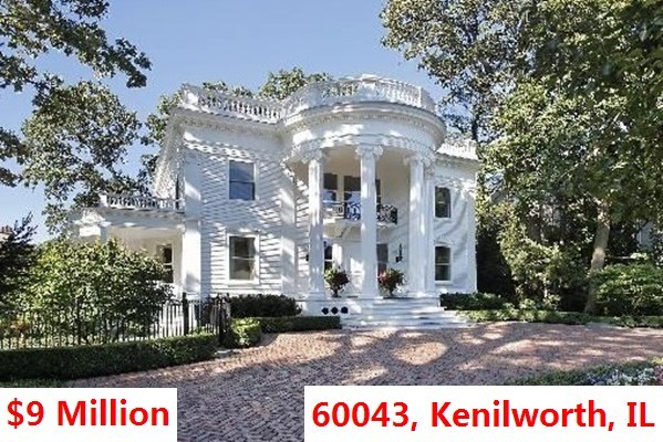 Top 100 Most Expensive Zip Codes in US by Forbes in 2013-Rank no.97 – 60043, Kenilworth, IL