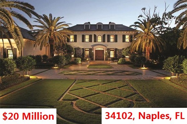 Top 100 Most Expensive Zip Codes in US by Forbes in 2013-Rank no.99 – 34102, Naples, FL