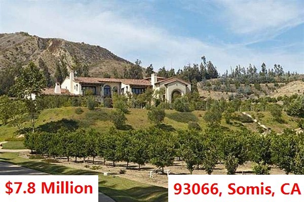 Top 100 Most Expensive Zip Codes in US by Forbes in 2013-Rank no.100 – 93066, Somis, CA