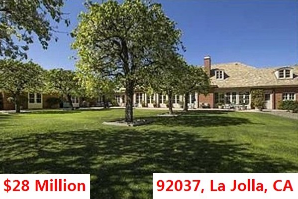 Top 100 Most Expensive Zip Codes in US by Forbes in 2013-Rank no.80 – 92037, La Jolla, CA
