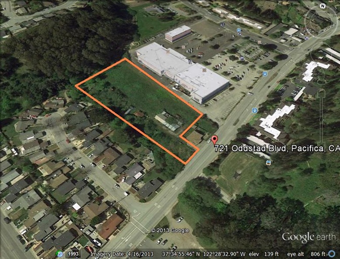 721 Oddstad Blvd., Pacifica, CA 94044; Commercial Land For Sale; E-7 in San Mateo County