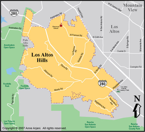 Los Altos Hills Map