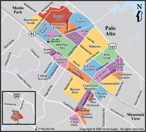 Palo Alto – Old Palo Alto 地图