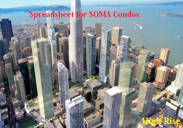 Spreadsheet for SOMA Condos; High-Rise
