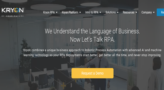 30家提供RPA机器人流程自动化服务的公司–Kryon（9/30）