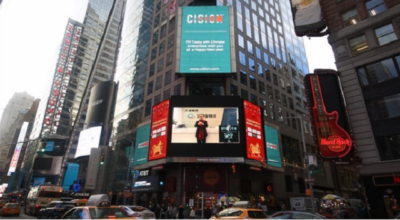 艺赛旗引领全球RPA市场–登陆纽约时代广场大屏