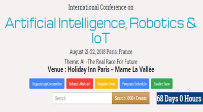 2018 International Conference on Artificial Intelligence, Robotics & IoT（法国）