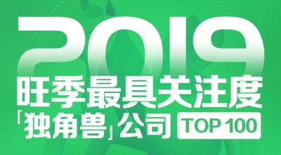 2019中国“独角兽”受关注度TOP100：字节跳动成“领头兽”